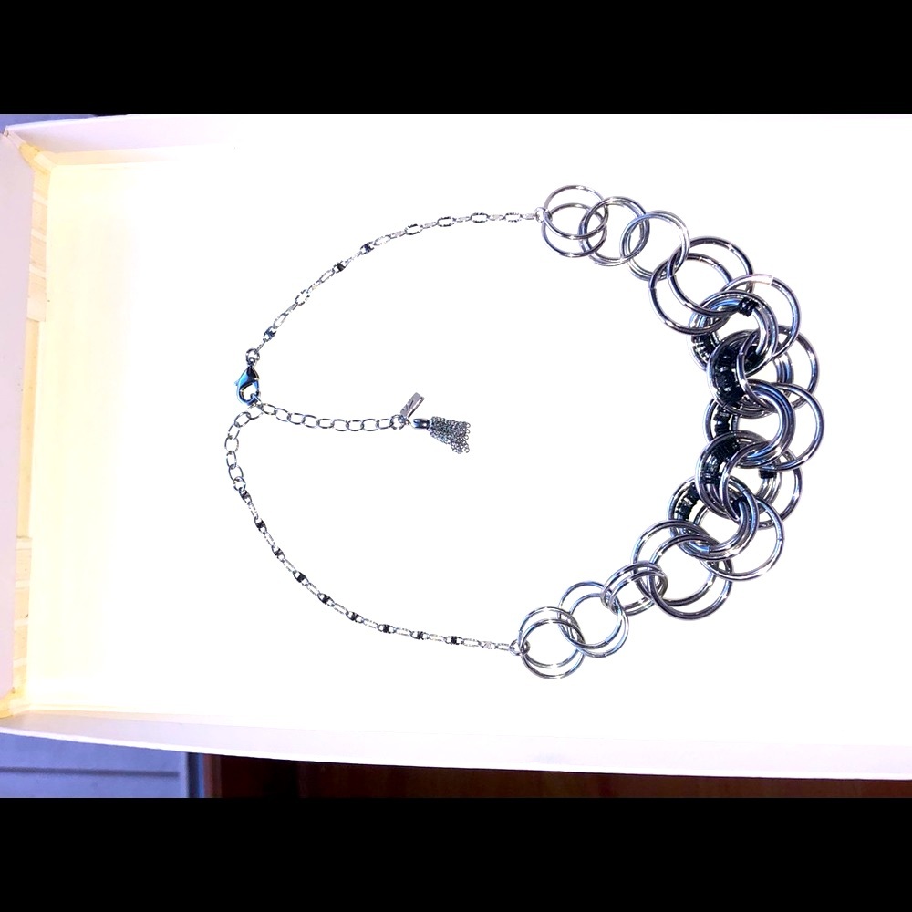 Brand New J Crew Silver Necklace in Box - Picture 2 of 7